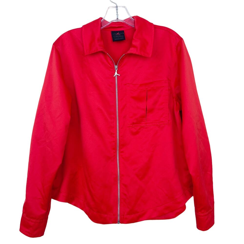 Jordan Classics Habanero Red Full Zip Long Sleeve Sz S